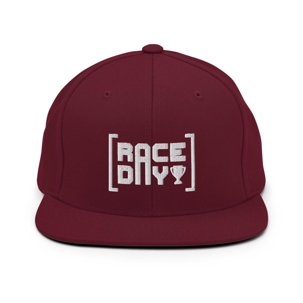 RACE DAY 2.0 Snapback Hat Embattled Clothing Maroon 