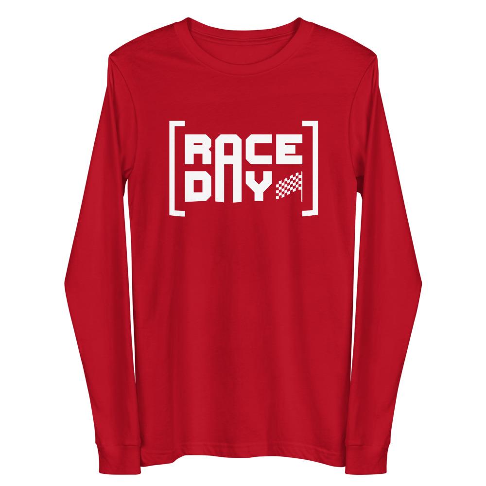RACE DAY Long Sleeve Tee Embattled Clothing Red XS 