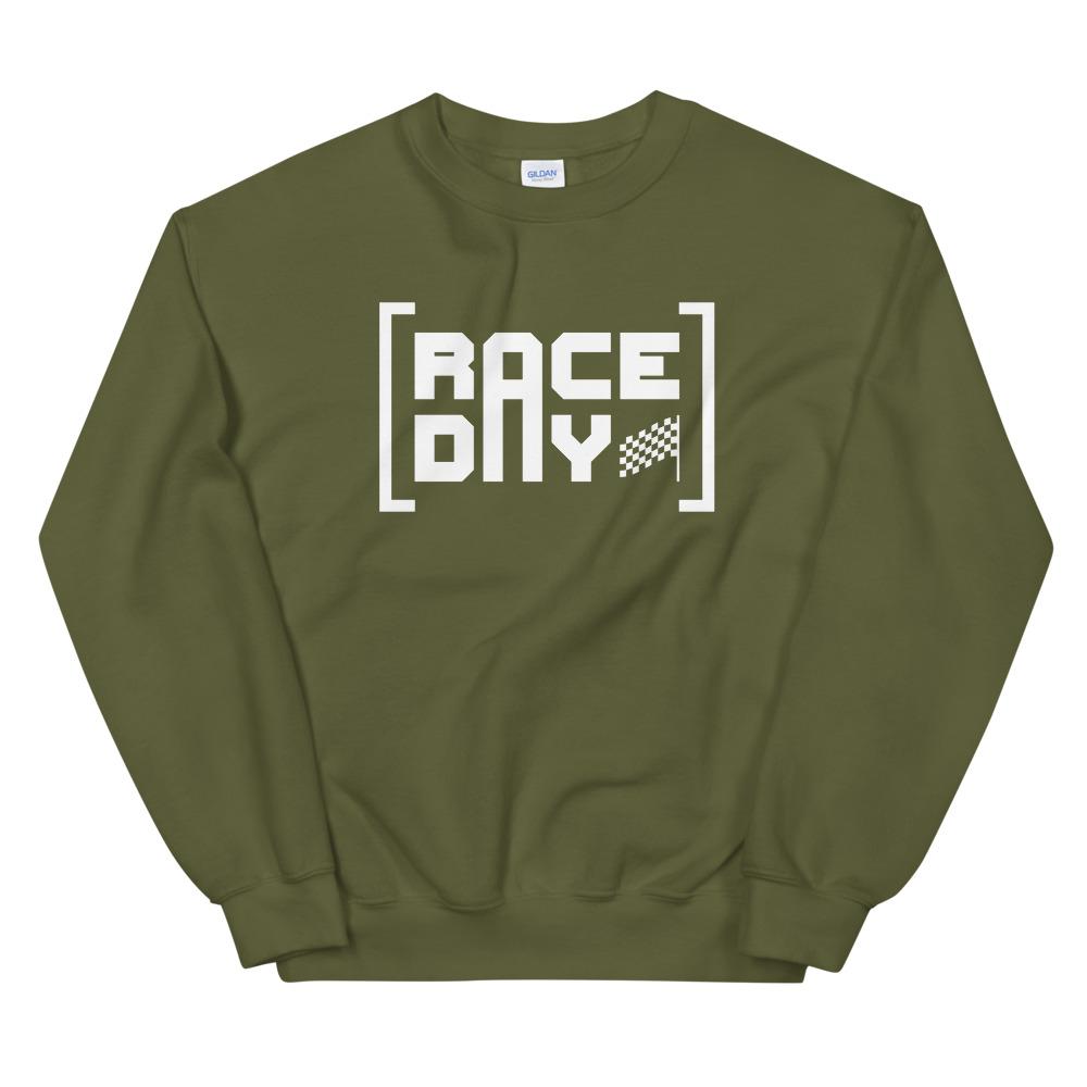 RACE DAY Sweatshirt Embattled Clothing Military Green S 
