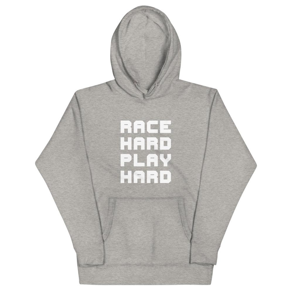 RACE HARD PLAY HARD Hoodie Embattled Clothing Carbon Grey S 