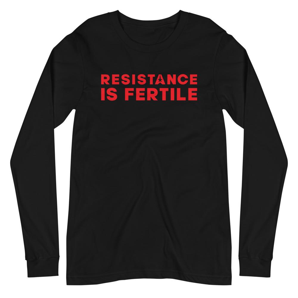 RESISTANCE IS FERTILE Long Sleeve Tee Embattled Clothing Black XS 