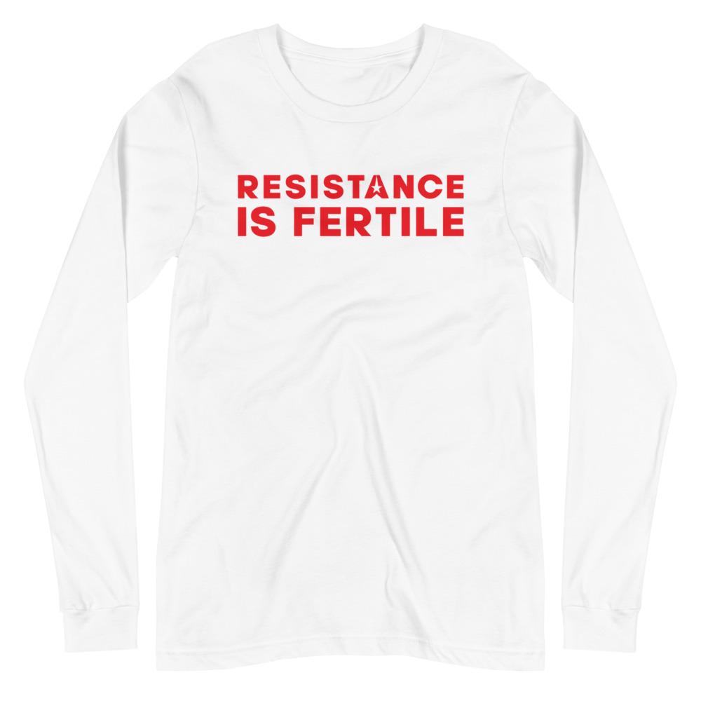 RESISTANCE IS FERTILE Long Sleeve Tee Embattled Clothing White XS 