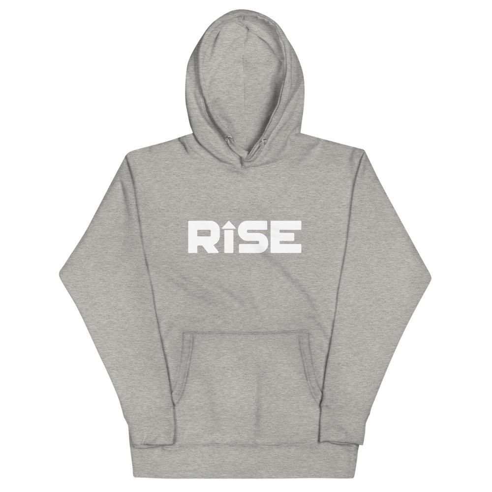 RISE (DIAMOND WHITE) Hoodie Embattled Clothing Carbon Grey S 