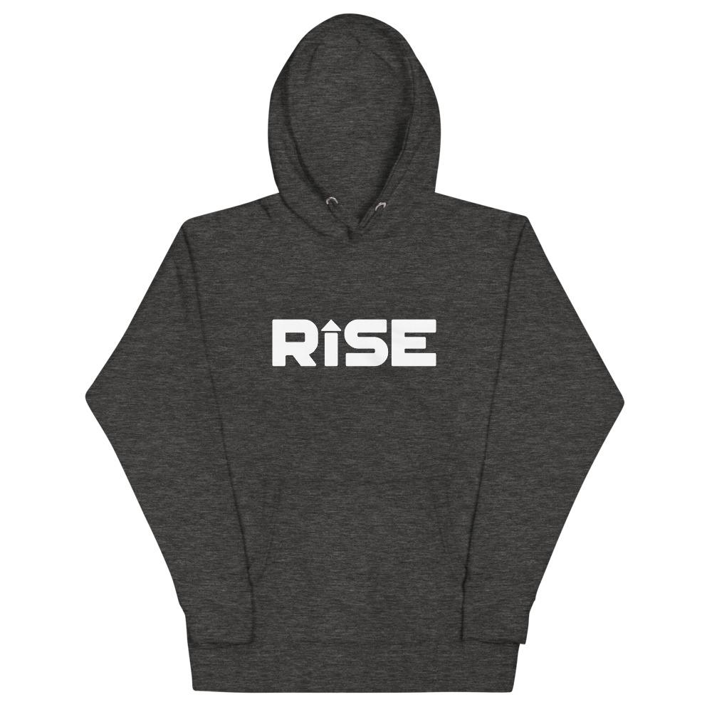 RISE (DIAMOND WHITE) Hoodie Embattled Clothing Charcoal Heather S 
