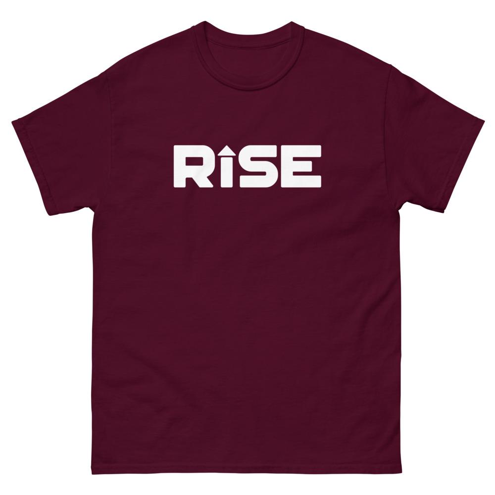 RISE heavyweight tee Embattled Clothing Maroon S 