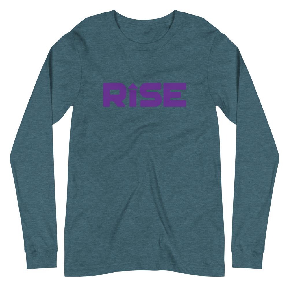RISE Long Sleeve Tee Embattled Clothing Heather Deep Teal XS 