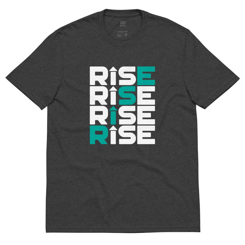 RISE PATTERN recycled t-shirt Embattled Clothing Charcoal Heather S 