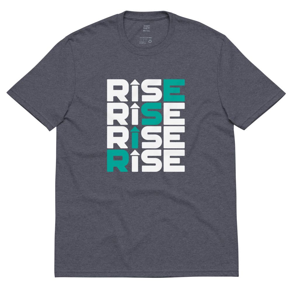 RISE PATTERN recycled t-shirt Embattled Clothing Heathered Navy S 