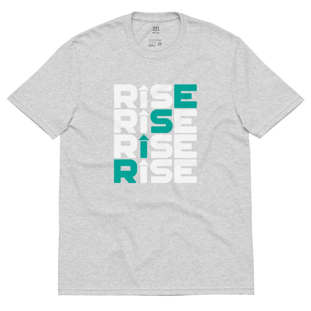 RISE PATTERN recycled t-shirt Embattled Clothing Light Heather Grey S 