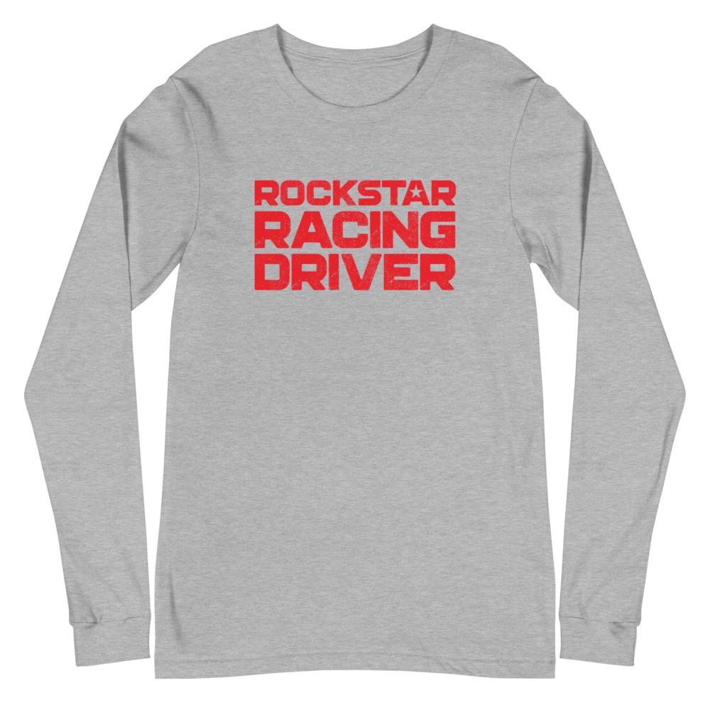 ROCKSTAR RACING DRIVER (LASER RED) Long Sleeve Tee Embattled Clothing Athletic Heather XS 