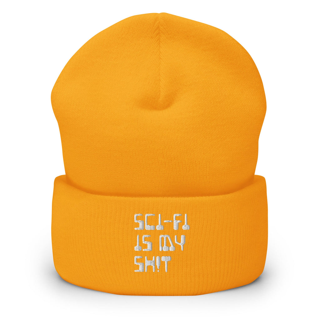 SCI-FI IS MY SH!T Cuffed Beanie Embattled Clothing Gold 