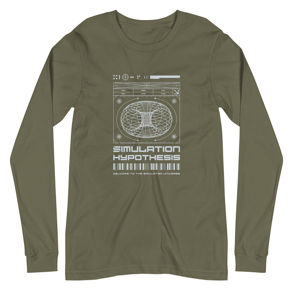 SIMULATED UNIVERSE Long Sleeve Tee Embattled Clothing Military Green XS 
