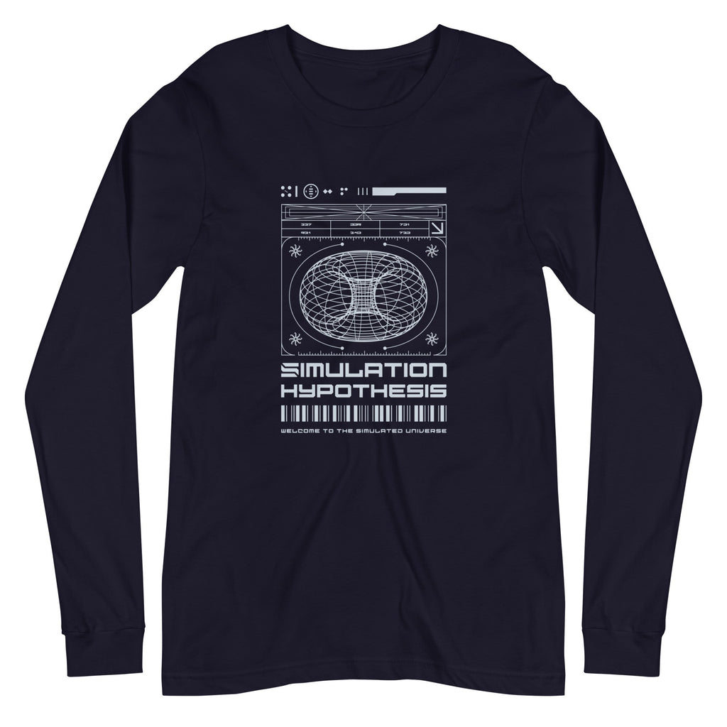SIMULATED UNIVERSE Long Sleeve Tee Embattled Clothing Navy XS 