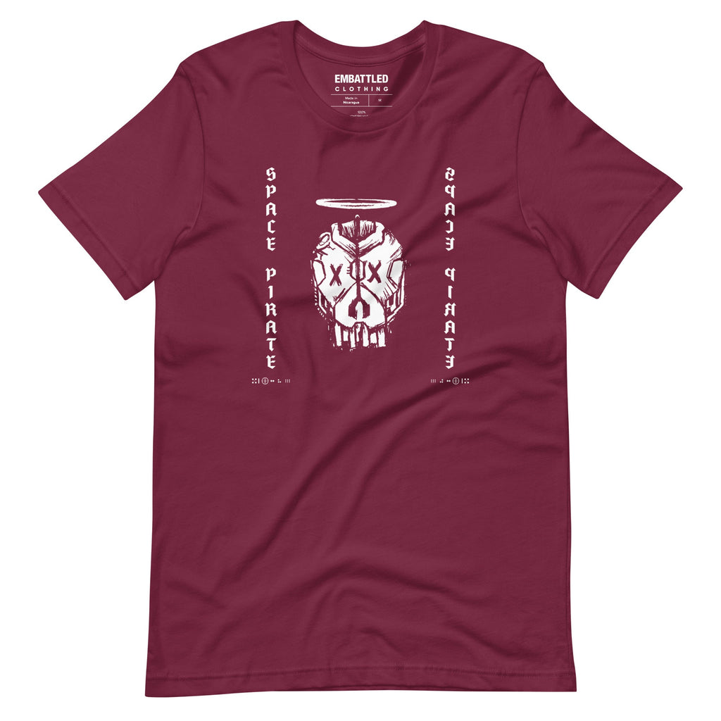 Space Pirate t-shirt Embattled Clothing Maroon XS 