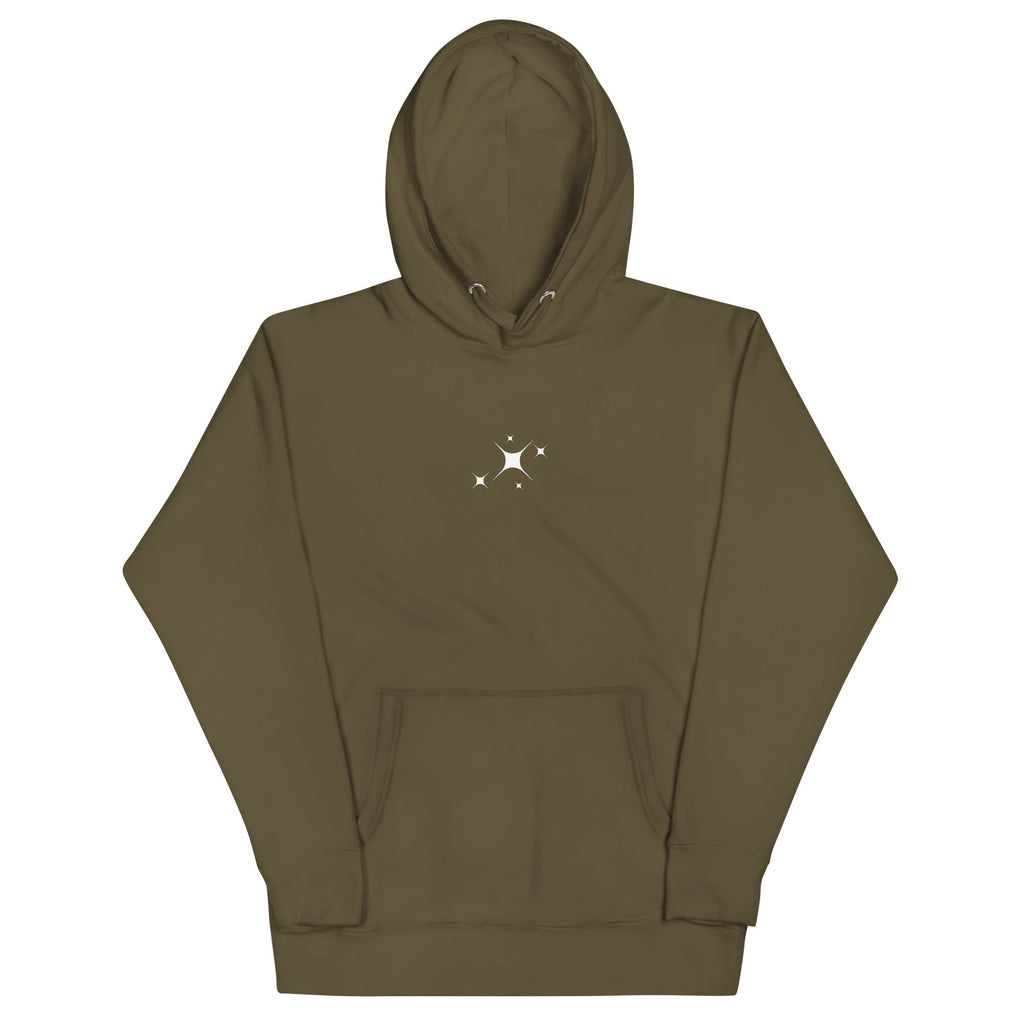 SPACESHIPS AND LASER BLASTERS (GRAVITY WHITE) Hoodie Embattled Clothing Military Green S 