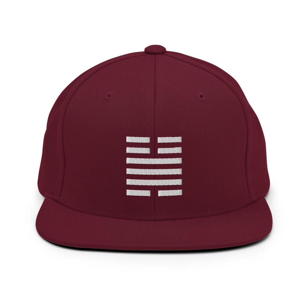 THE FORCE Snapback Hat Embattled Clothing Maroon 