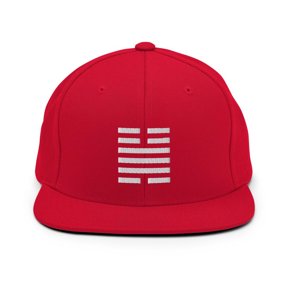 THE FORCE Snapback Hat Embattled Clothing Red 