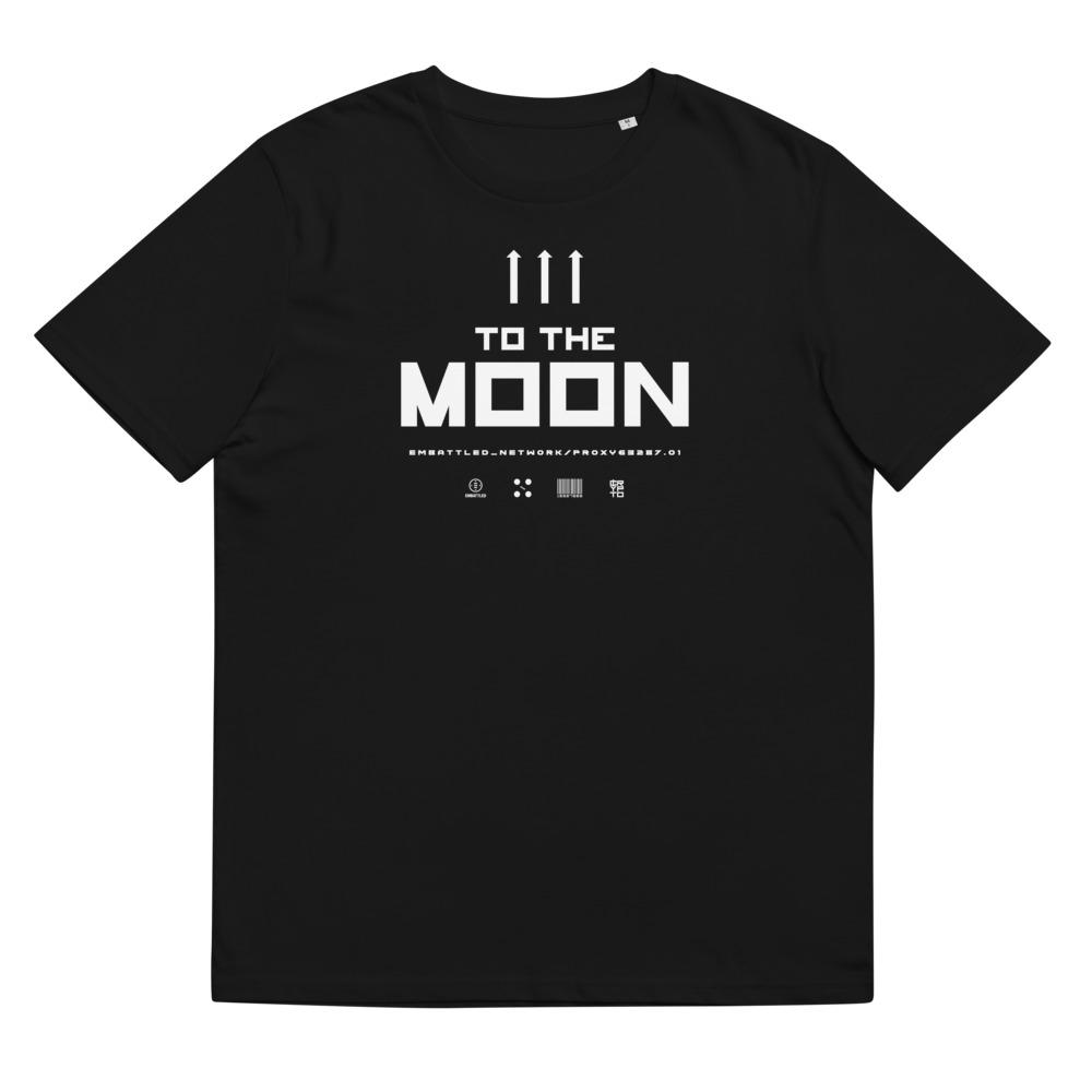 TO THE MOON 2.0 organic cotton t-shirt Embattled Clothing Black S 