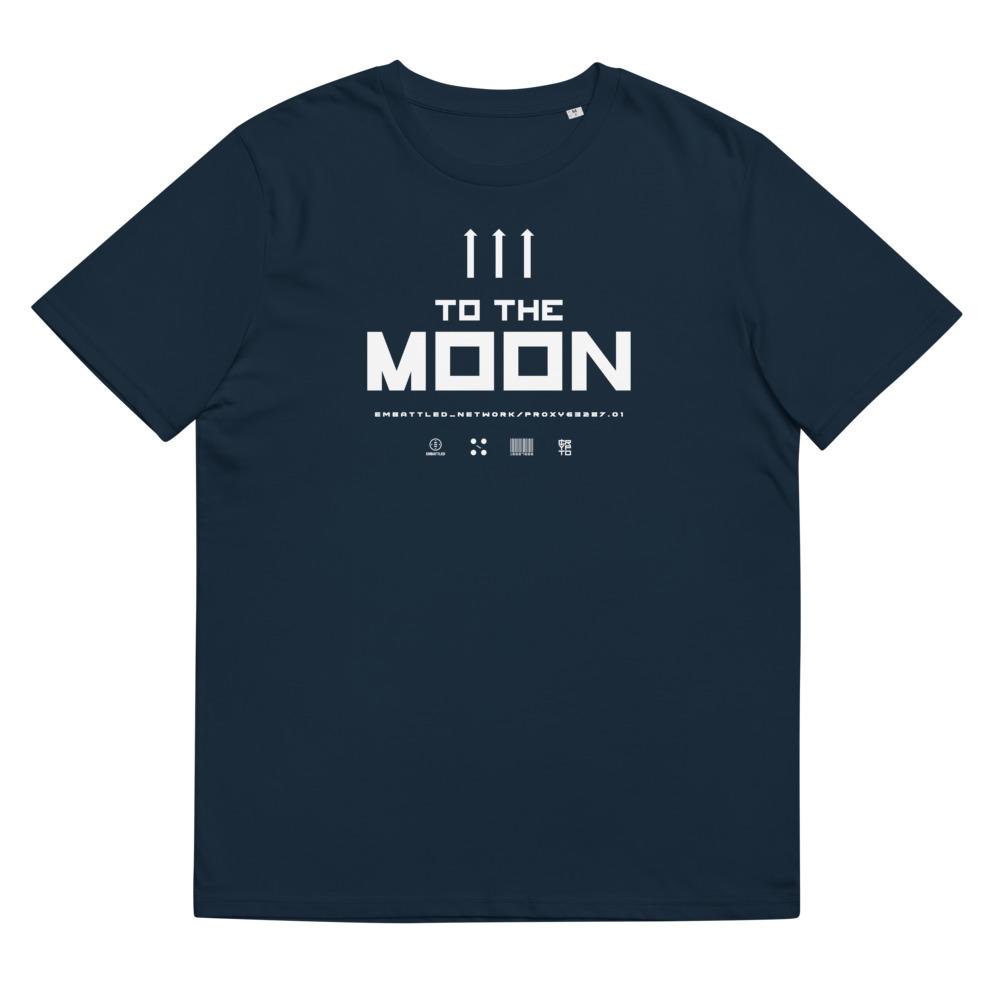 TO THE MOON 2.0 organic cotton t-shirt Embattled Clothing French Navy S 
