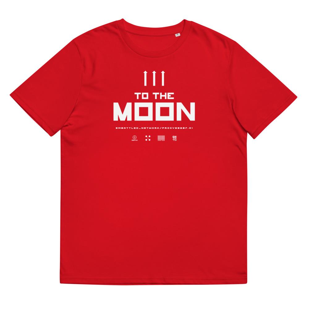 TO THE MOON 2.0 organic cotton t-shirt Embattled Clothing Red S 