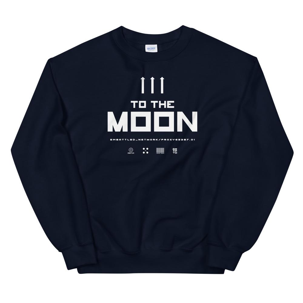 TO THE MOON 2.0 Sweatshirt Embattled Clothing Navy S 