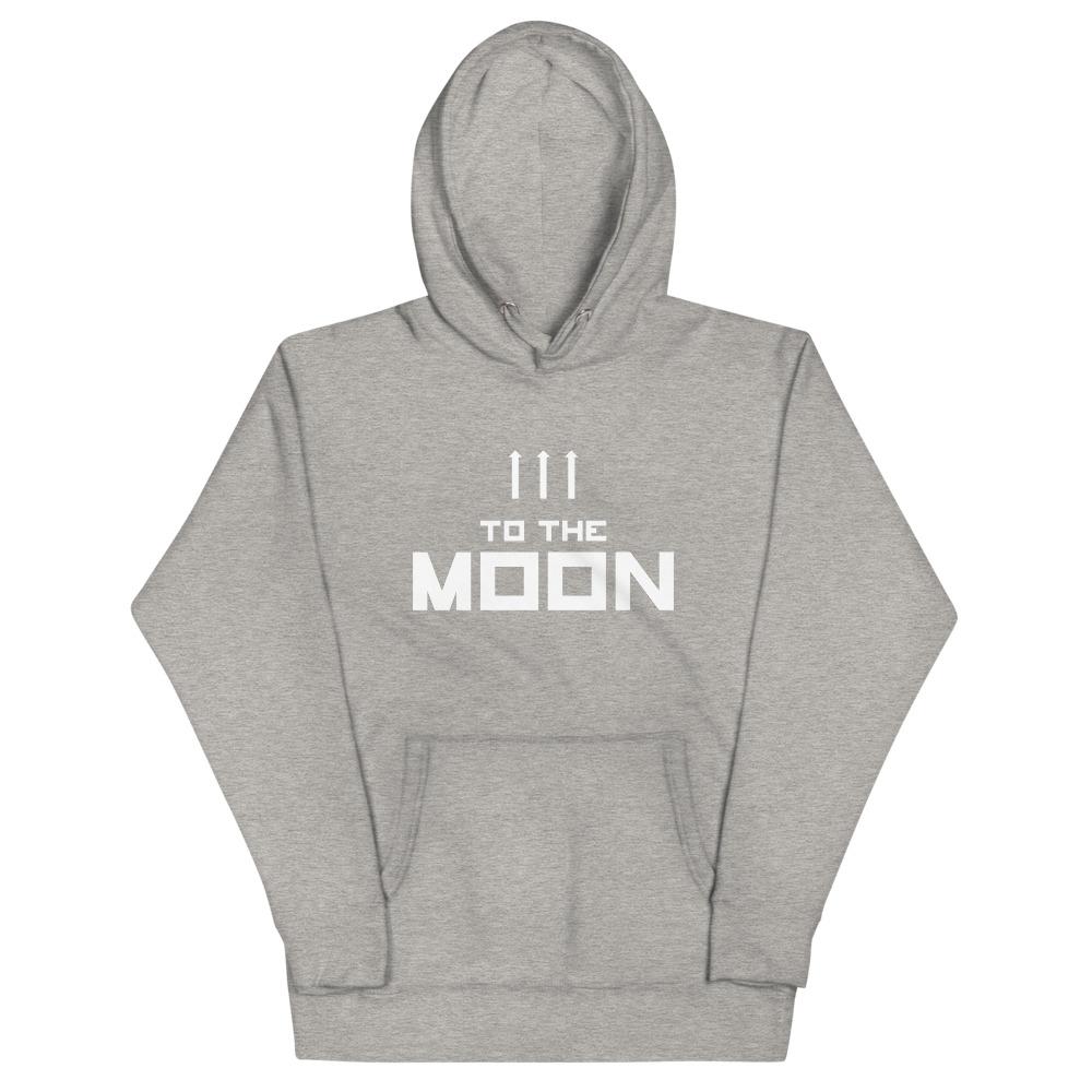 TO THE MOON Hoodie Embattled Clothing Carbon Grey S 