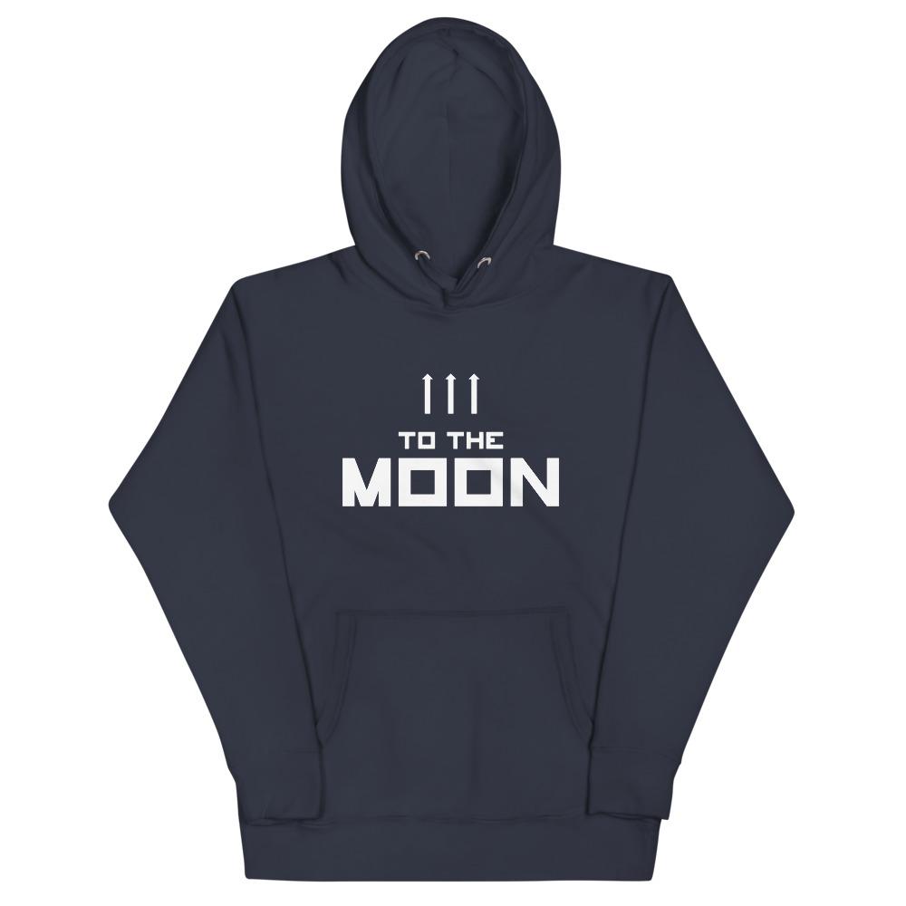 TO THE MOON Hoodie Embattled Clothing Navy Blazer S 