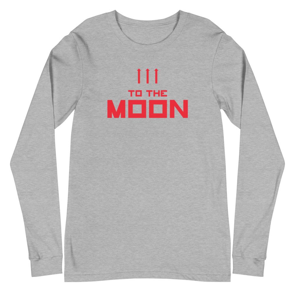 TO THE MOON Long Sleeve Tee Embattled Clothing Athletic Heather XS 