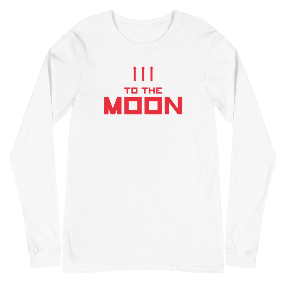 TO THE MOON Long Sleeve Tee Embattled Clothing White XS 