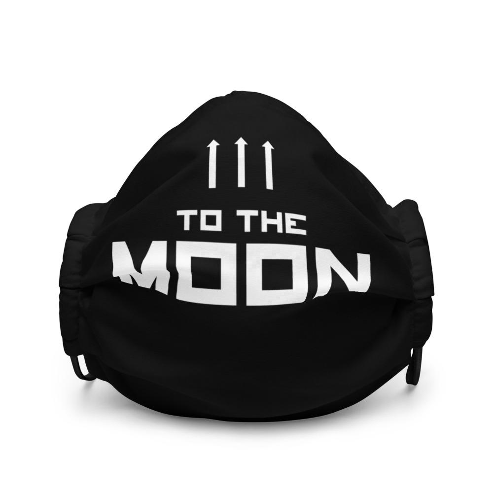 TO THE MOON Premium face mask Embattled Clothing Black 