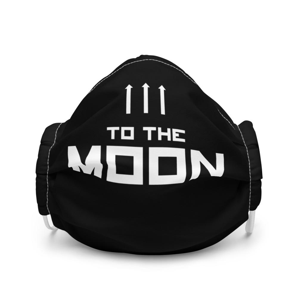 TO THE MOON Premium face mask Embattled Clothing White 