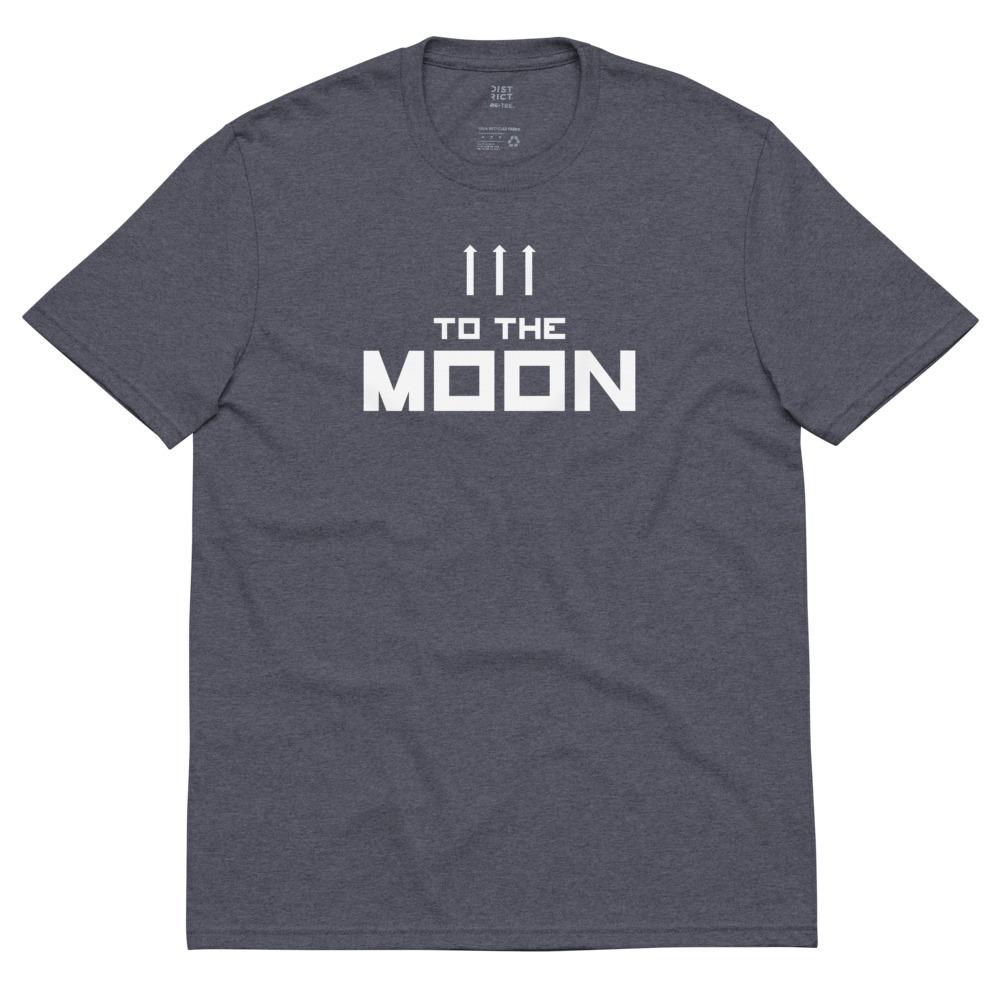 TO THE MOON recycled t-shirt Embattled Clothing Heathered Navy S 