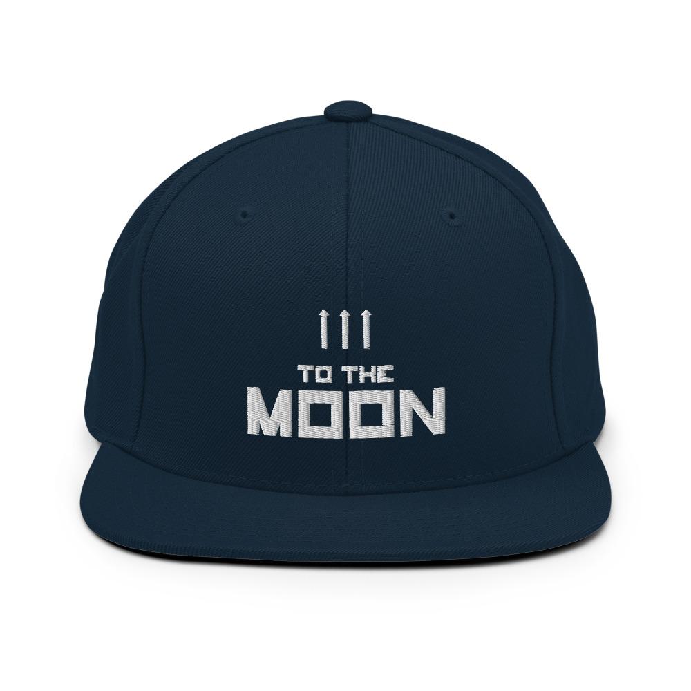 TO THE MOON Snapback Hat Embattled Clothing Dark Navy 