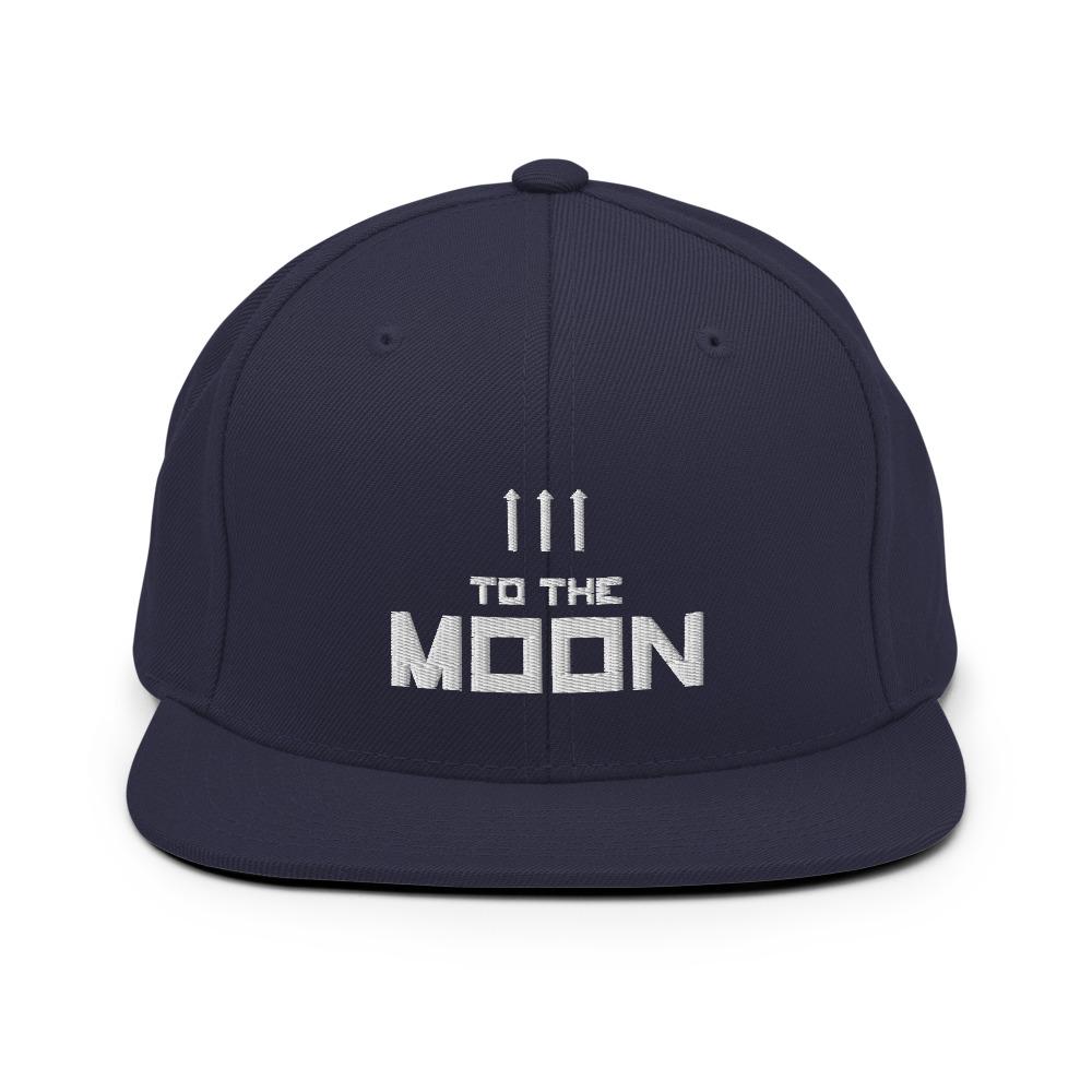TO THE MOON Snapback Hat Embattled Clothing Navy 