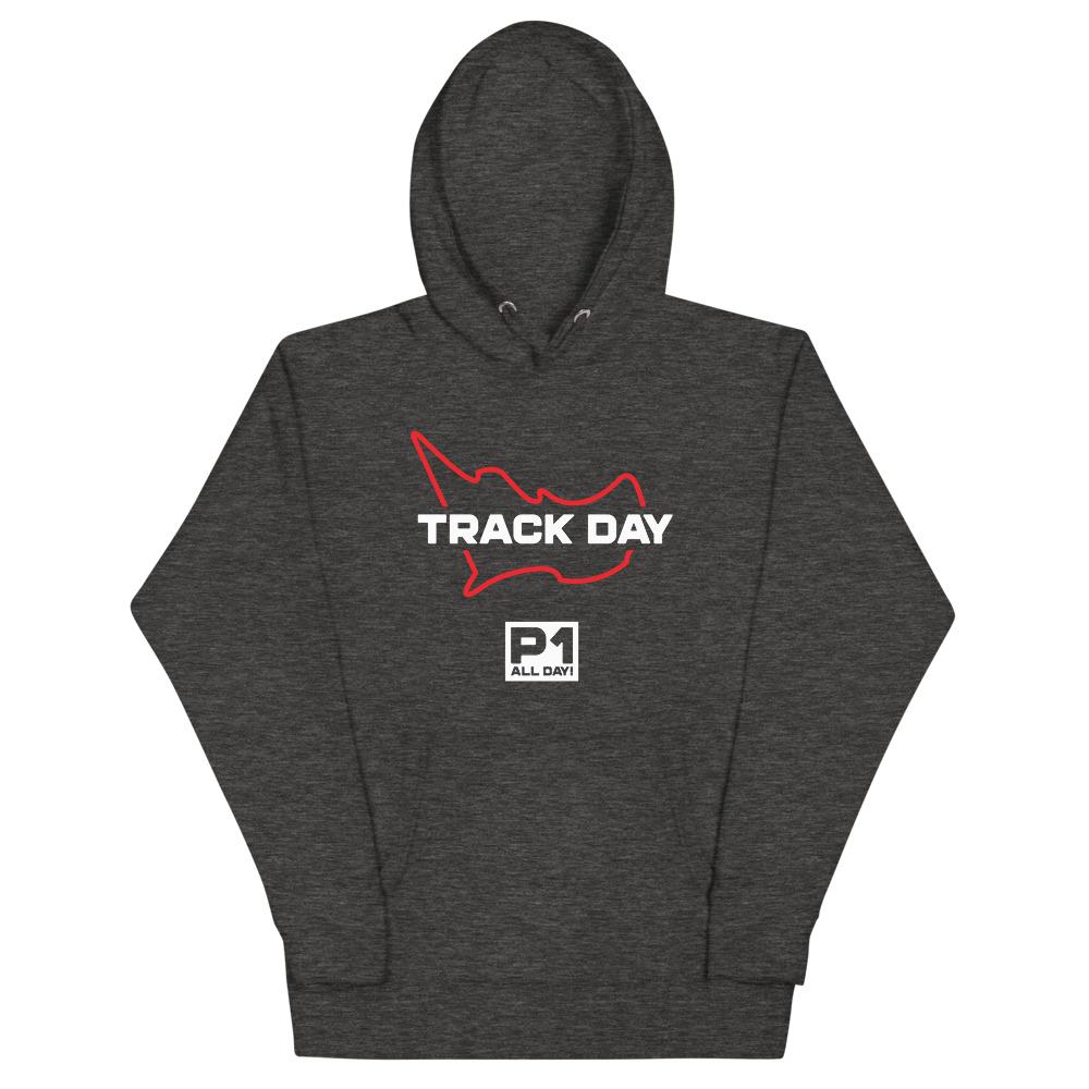 TRACK DAY Hoodie Embattled Clothing Charcoal Heather S 