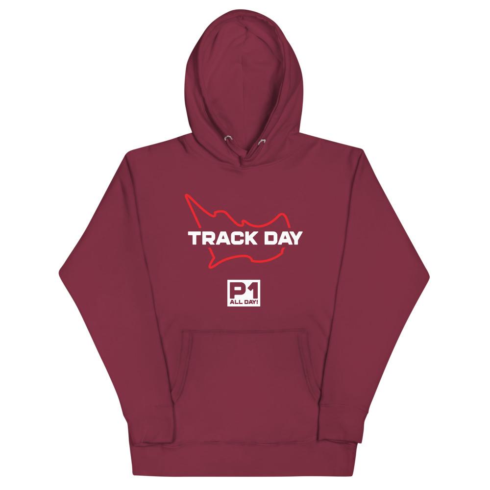 TRACK DAY Hoodie Embattled Clothing Maroon S 