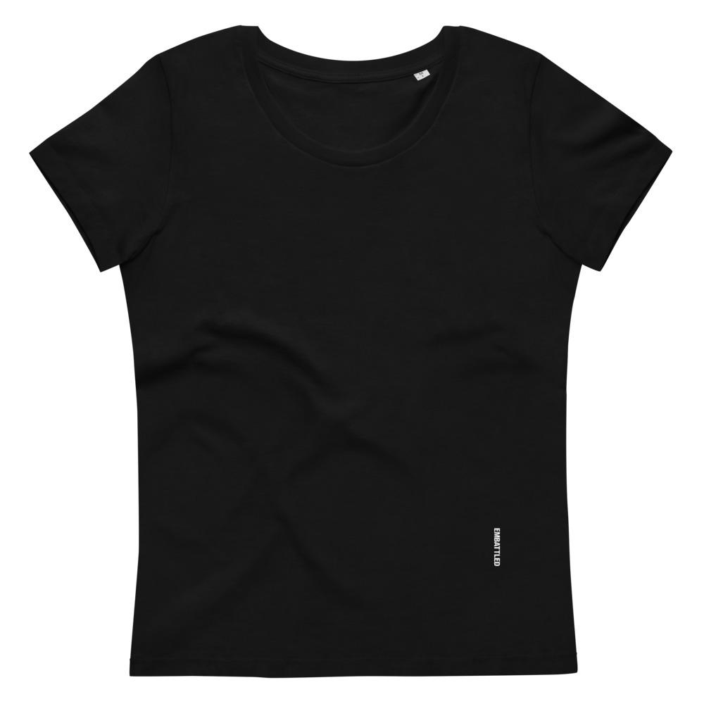TYPOGRAPHY 2086F Women's fitted eco tee Embattled Clothing Black S 