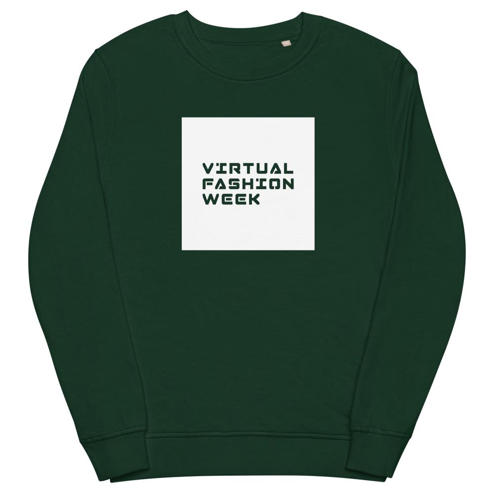VIRTUAL FASHION WEEK VIP Unisex organic sweatshirt Embattled Clothing Bottle Green S 