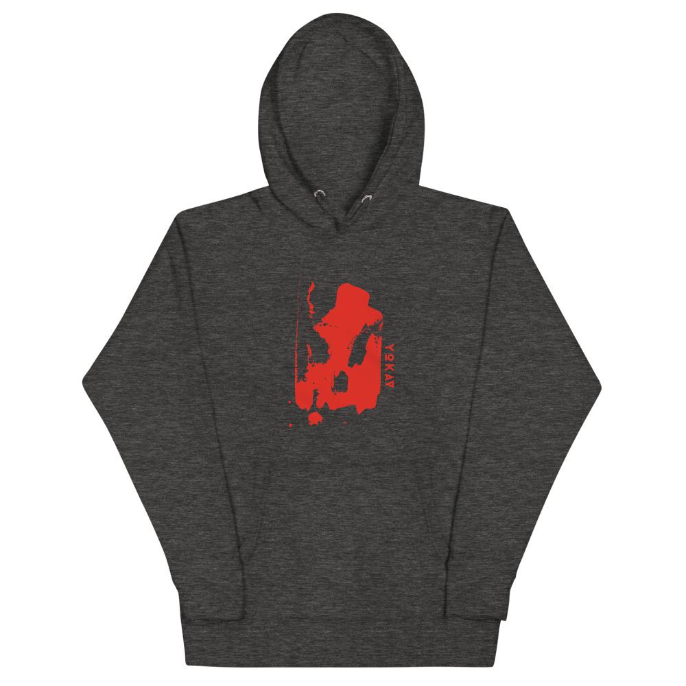 YOKAV ICON (GAMMA RED) Hoodie Embattled Clothing Charcoal Heather S 