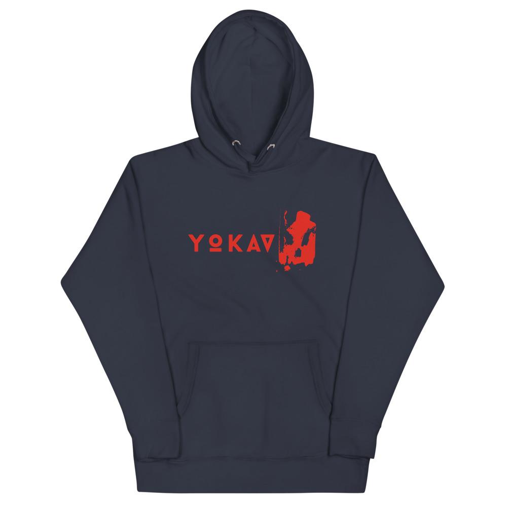 YOKAV LOGO (GAMMA RED) Hoodie Embattled Clothing Navy Blazer S 