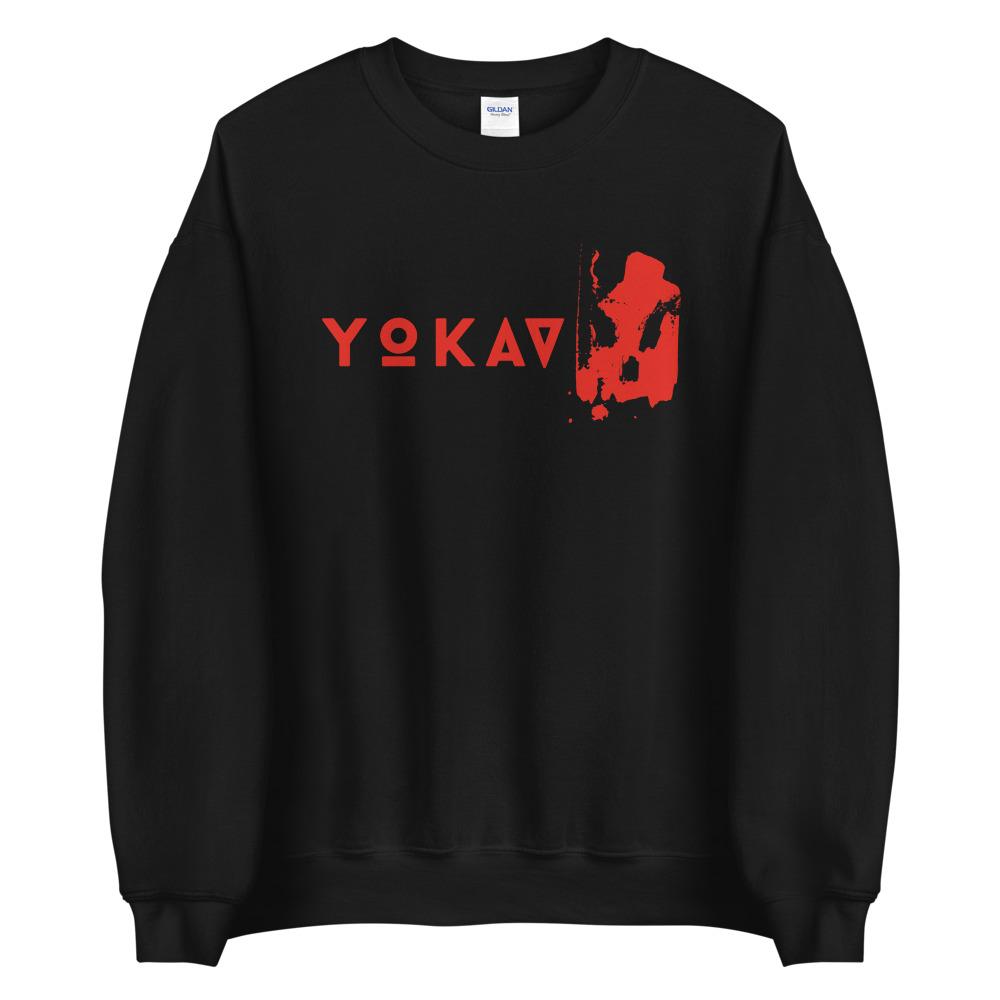 YOKAV LOGO (GAMMA RED) Sweatshirt Embattled Clothing Black S 