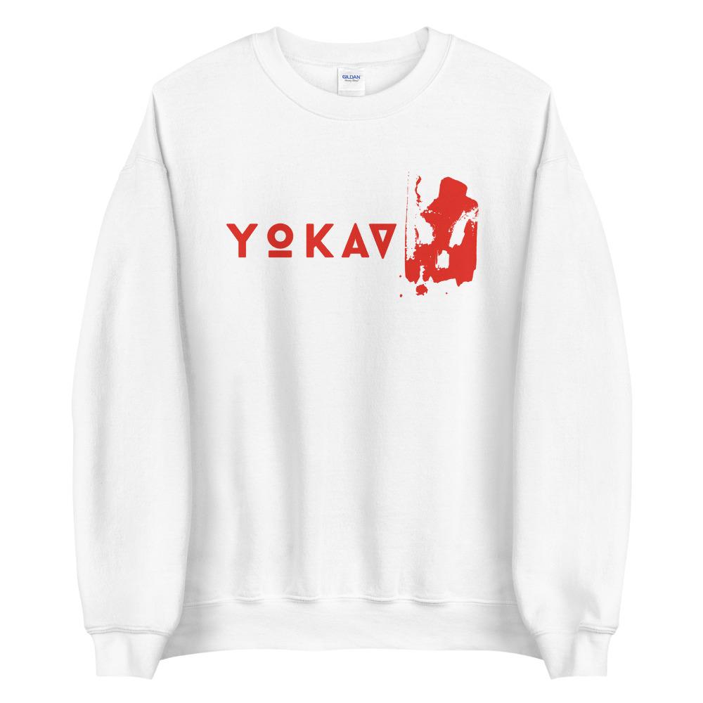 YOKAV LOGO (GAMMA RED) Sweatshirt Embattled Clothing White S 