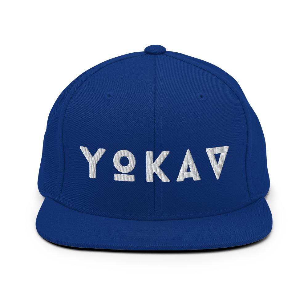 YOKAV LOGOTYPE (GHOST) Snapback Hat Embattled Clothing Royal Blue 